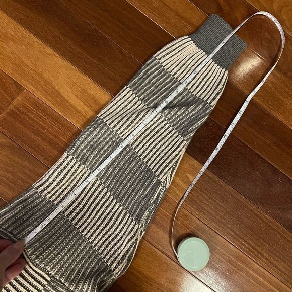 Easel | Boutique Oversized Striped Ribbed Sweater Gray Large - Picture 9 of 14